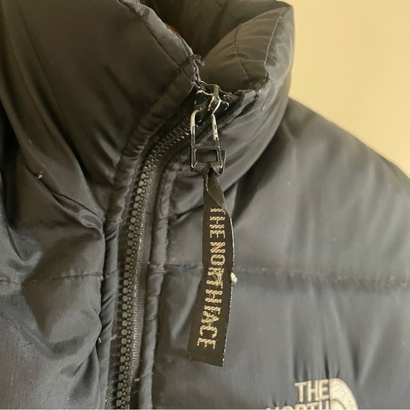 Vintage The North Face Down Puffer Vest Hooded Black Mens Size Medium - Picture 10 of 12